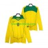 Camisola Brasil Retro Homem Equipamento Primeiro 2004 Manga Comprida